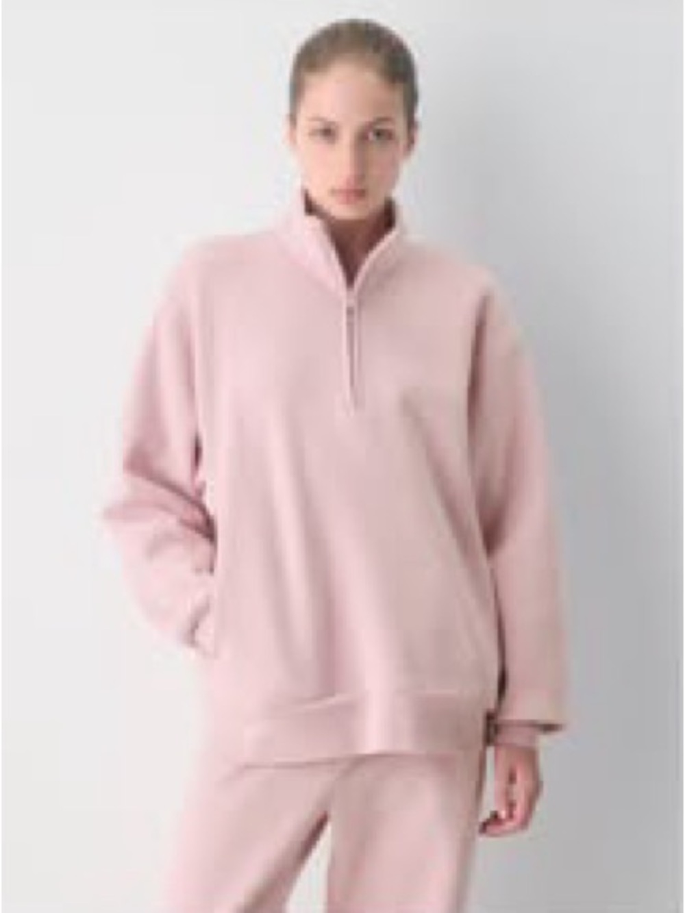 Aritzia - NWT - Cozy Sweatfleece 1/2 Zip Boyfriend Sweater